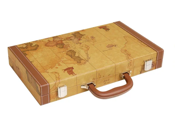 15-inch Map Backgammon Set - Brown - Image 9