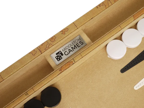 15-inch Map Backgammon Set - Brown - Image 6