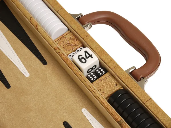 15-inch Map Backgammon Set - Brown - Image 4