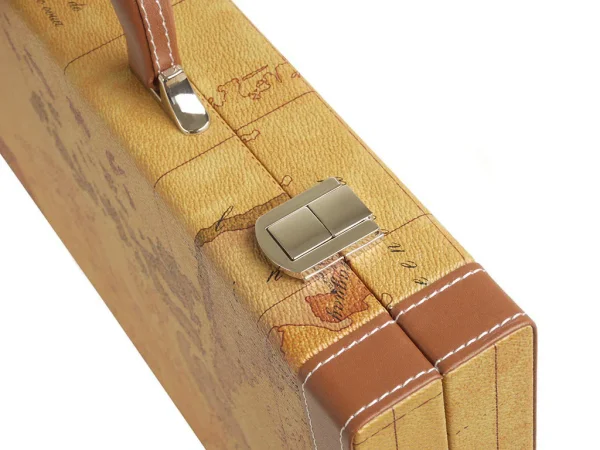 15-inch Map Backgammon Set - Brown - Image 8