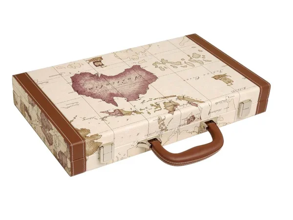 15-inch Map Backgammon Set - White - Image 9