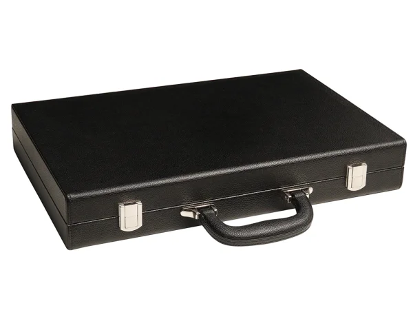 16-inch Premium Backgammon Set - Black with White and Black Points - Image 8