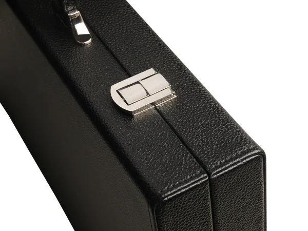 16-inch Premium Backgammon Set - Black with White and Scarlet Red Points - Image 6