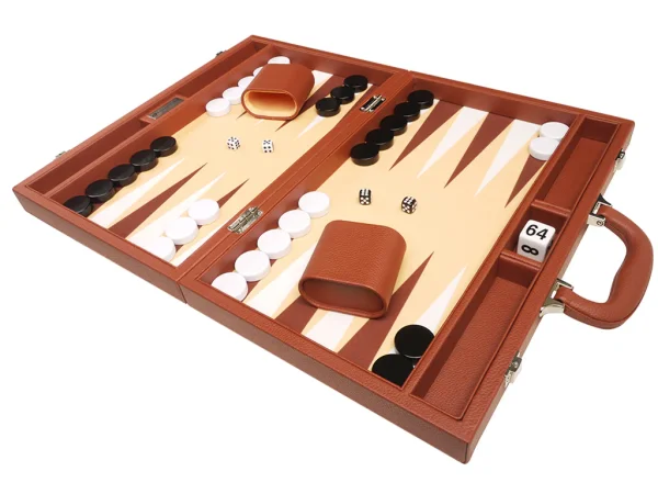 16-inch Premium Backgammon Set - Desert Brown - Image 5