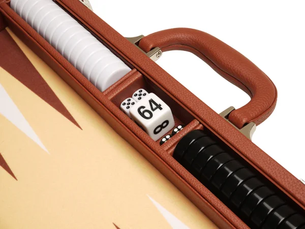 16-inch Premium Backgammon Set - Desert Brown - Image 4