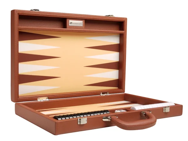16-inch Premium Backgammon Set - Desert Brown - Image 2