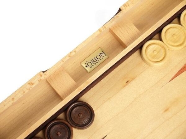 18-inch Wood Backgammon Set - Burlwood - Image 4