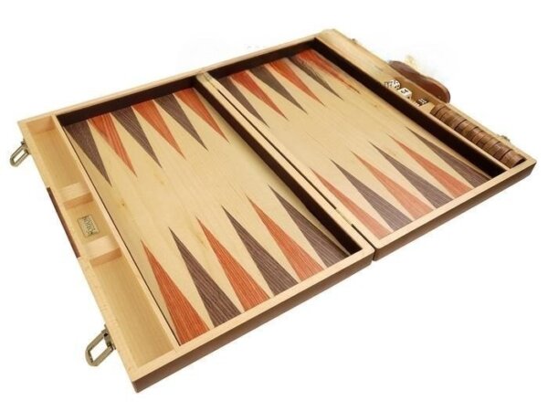 18-inch Wood Backgammon Set - Burlwood - Image 6