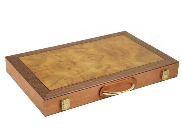 18-inch Wood Backgammon Set - Burlwood - Image 3
