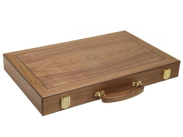 18-inch Wood Backgammon Set - Walnut Burl - Image 6