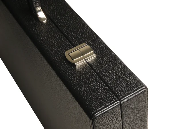 19-inch Premium Backgammon Set - Black with White and Scarlet Red Points - Image 6