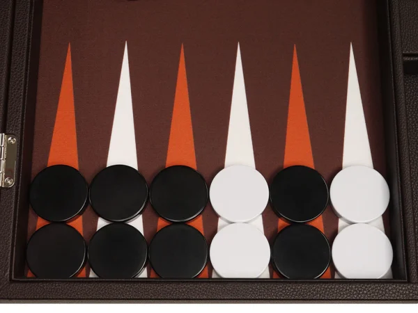 19-inch Premium Backgammon Set - Dark Brown - Image 3