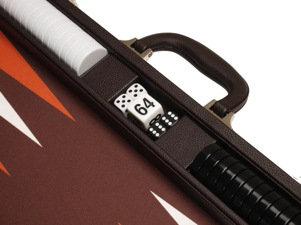 19-inch Premium Backgammon Set - Dark Brown - Image 4