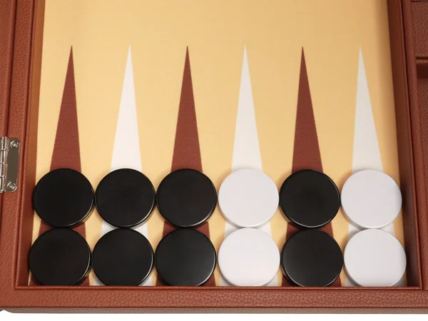 19-inch Premium Backgammon Set - Desert Brown - Image 3