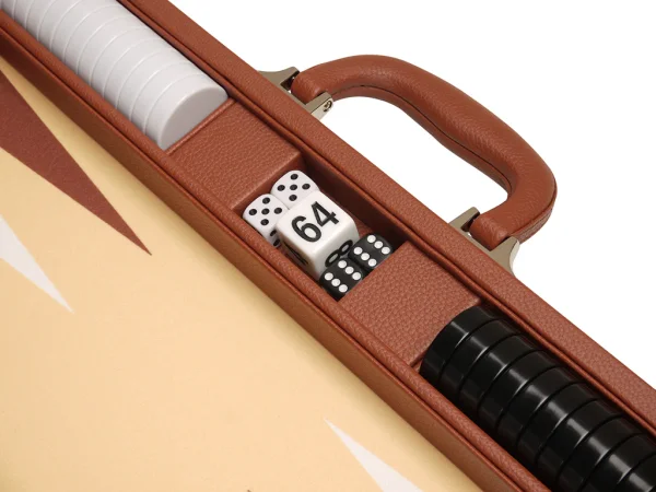 19-inch Premium Backgammon Set - Desert Brown - Image 4