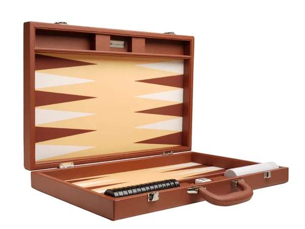 19-inch Premium Backgammon Set - Desert Brown - Image 2