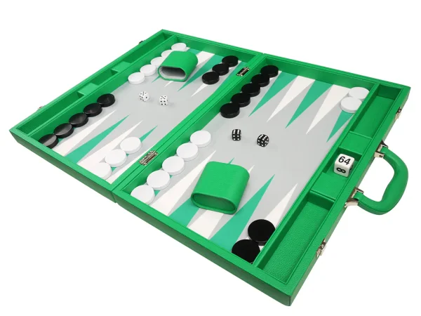19-inch Premium Backgammon Set - Green - Image 5
