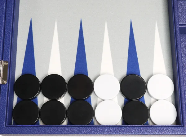 19-inch Premium Backgammon Set - Indigo Blue - Image 3