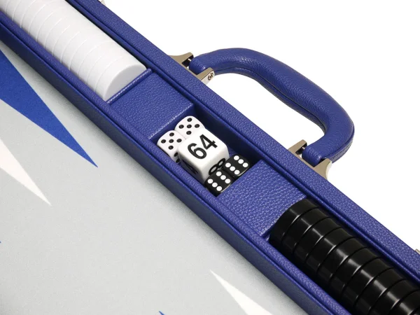 19-inch Premium Backgammon Set - Indigo Blue - Image 4