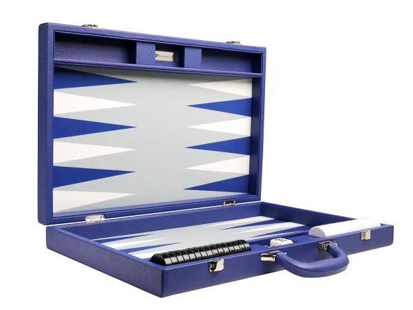 19-inch Premium Backgammon Set - Indigo Blue - Image 2