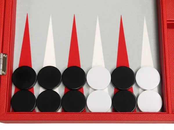 19-inch Premium Backgammon Set - Red - Image 3