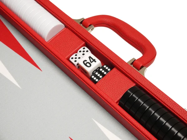 19-inch Premium Backgammon Set - Red - Image 4