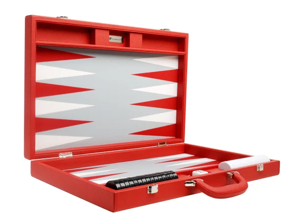 19-inch Premium Backgammon Set - Red - Image 2