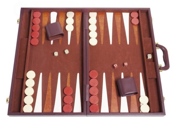 21-inch Tournament Backgammon Set - Brown