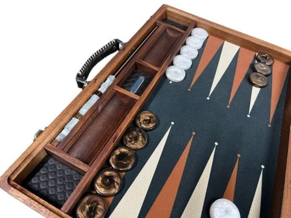 Abacus Backgammon Set Sapelli Wood - Image 5