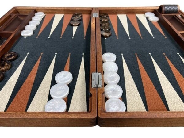 Abacus Backgammon Set Sapelli Wood - Image 4