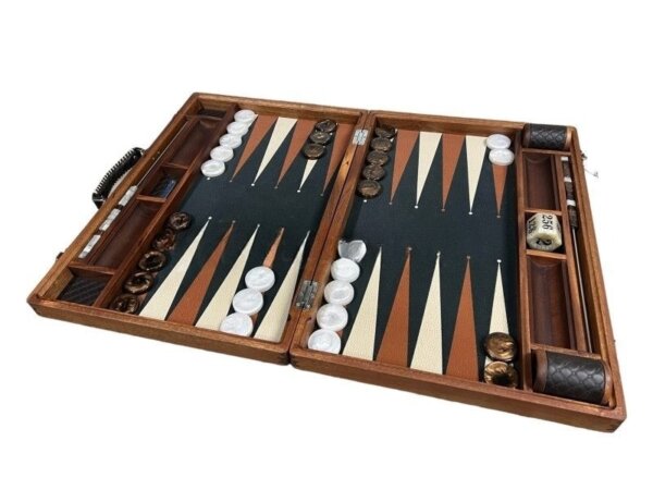 Abacus Backgammon Set Sapelli Wood - Image 3