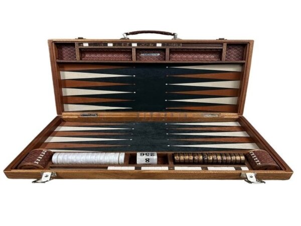 Abacus Backgammon Set Sapelli Wood - Image 2