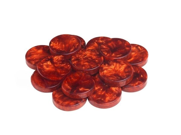 Backgammon Checkers - Pearlized - Amber - (1 3/4in. Dia) - Roll of 15
