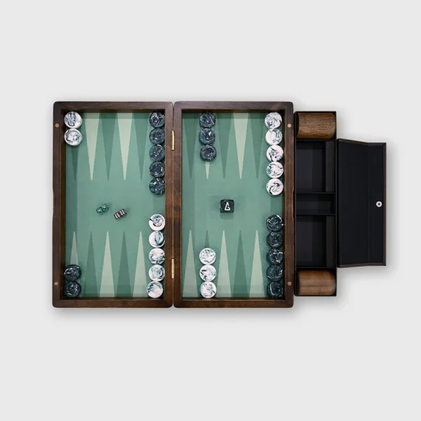 The Mini Earth Board, Luxury Backgammon Travel Set