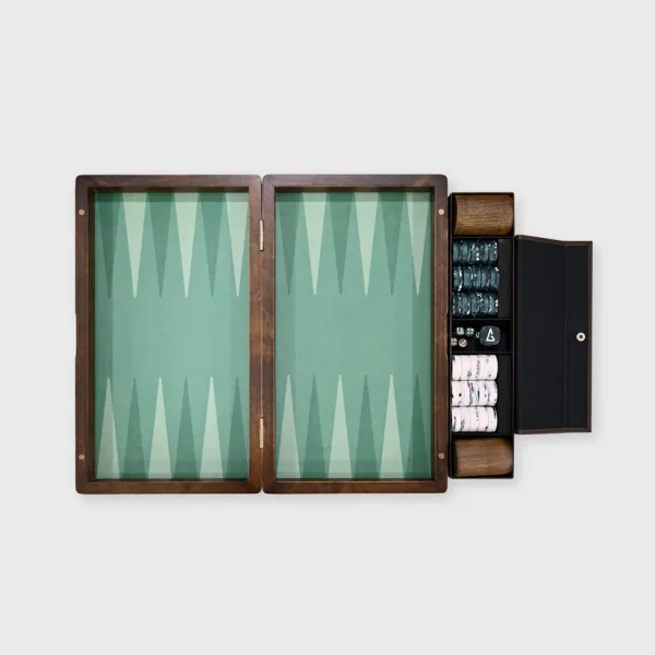 The Mini Earth Board, Luxury Backgammon Travel Set - Image 4