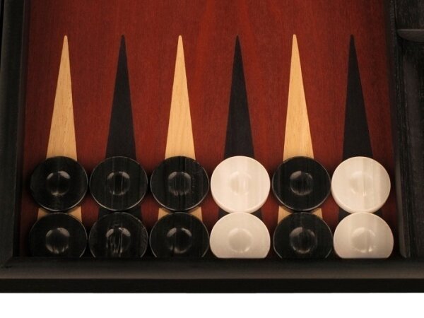 Black Backgammon Set - Large - Red Field - Image 3
