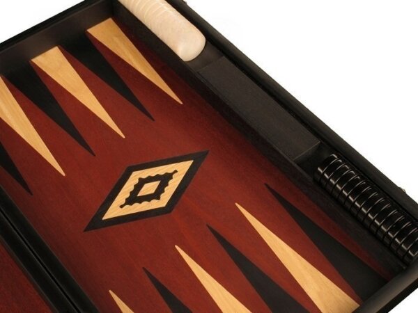 Black Backgammon Set - Large - Red Field - Image 4