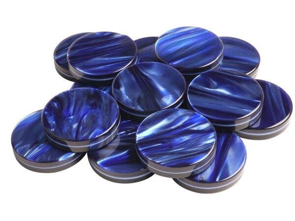 Weighted Backgammon Checkers - Pearled - Blue - (1 3/4 in. Dia) - Roll of 15