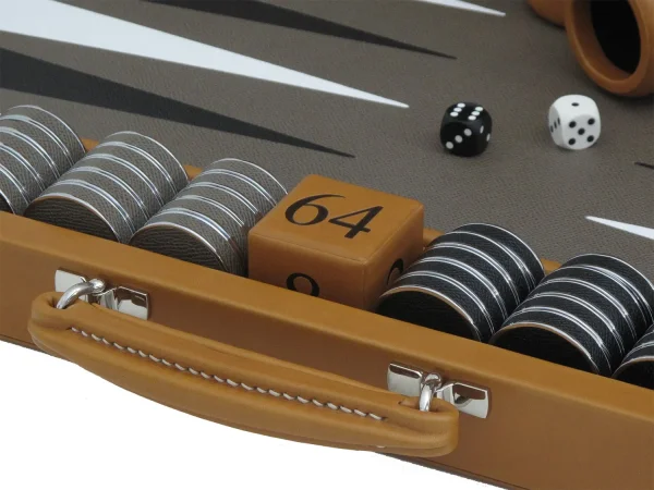 Personalised Backgammon Set – Bridle Hide - Image 3
