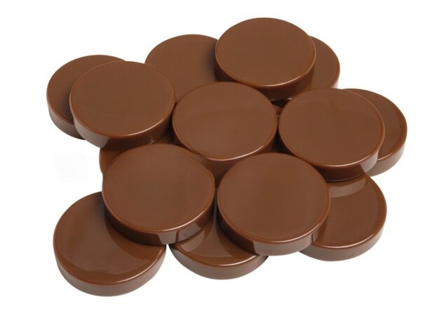 Backgammon Checkers - Opaque - Brown - (1 3/4 in. Dia.) - Roll of 15