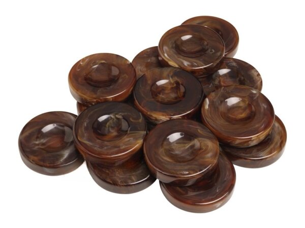 Backgammon Checkers - Marbleized - Brown - with Finger Dish - (1 3/4 in. Dia.) - Roll of 15