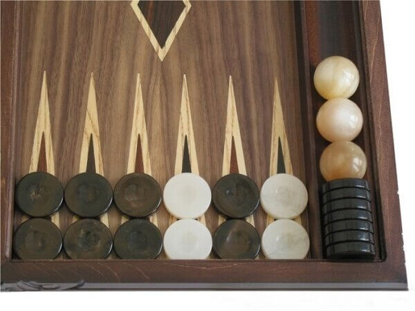 Carved Maple Backgammon Set with Racks - Byzantine - Image 3