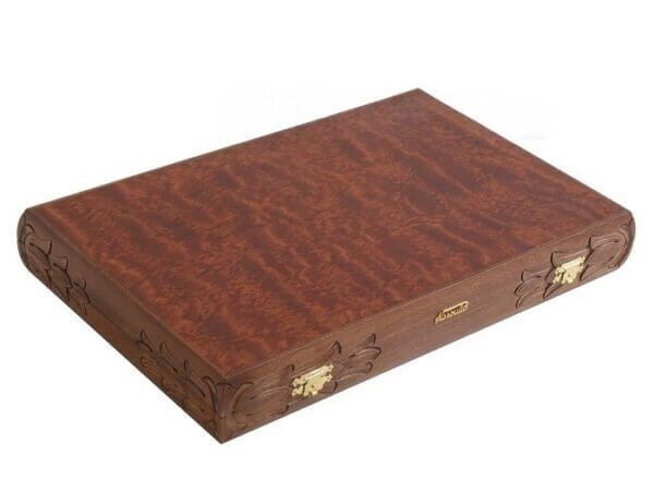 Carved Rosewood Backgammon Set with Racks - Image 5