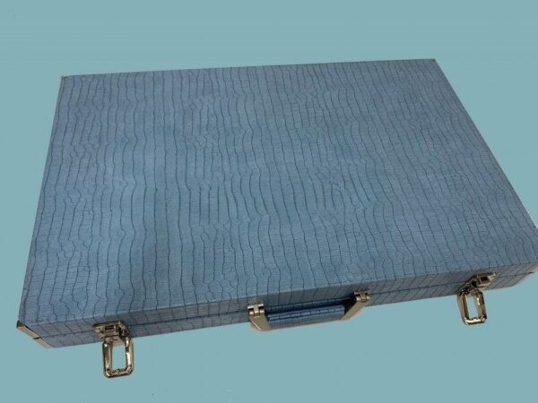 Competition Size Backgammon Set Blue Croco Set - Image 5