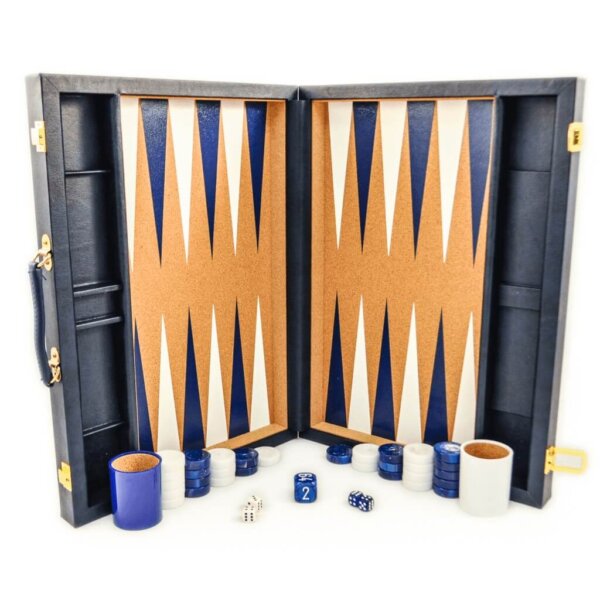 Classic Blue Champion Attaché Backgammon - Image 2