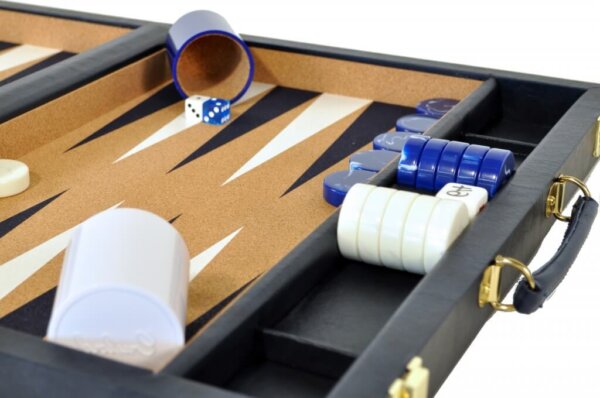 Classic Blue Champion Attaché Backgammon - Image 3