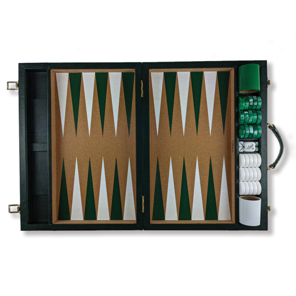 Classic Green Champion Attaché Backgammon