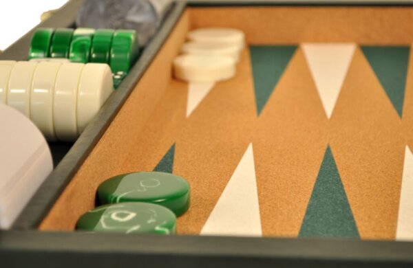 Classic Green Champion Attaché Backgammon - Image 3