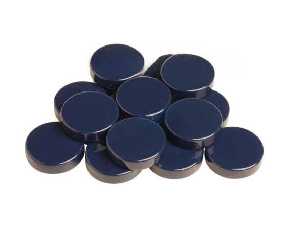 Backgammon Checkers - High Gloss Melamine - Dark Blue (1 3/16 in. Dia.) - Roll of 15