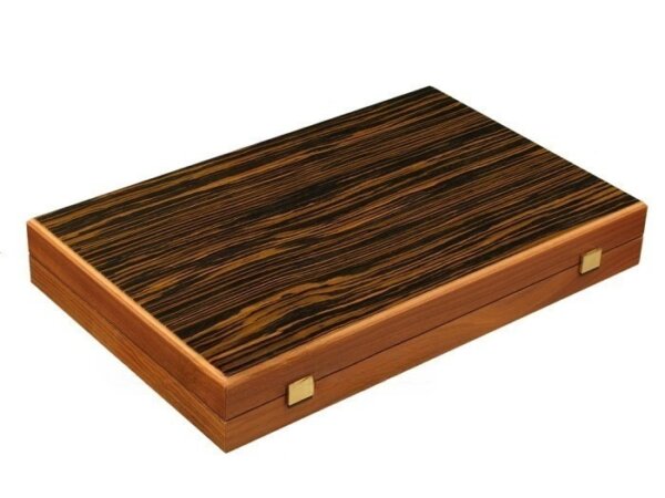 Ebony Zebrano Backgammon Set - Large - Oak Field - Image 5